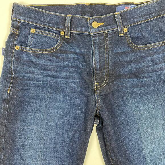 Vineyard Vines Straight Fit Jeans Whale Tab Medium Wash Blue 30 x 32 Men's - Picture 4 of 10